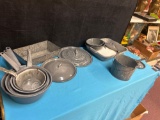 lot of antique granite enamel ware