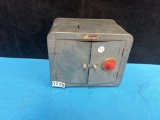 antique metal coin safe