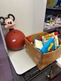 vintage hoppity Mickey Mouse toy jump ball and other Mickey Mouse toys