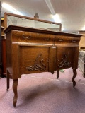 quarter sawn oak sideboard w/ mirror very nice smaller SZ