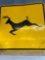vintage steel deer crossing sign 30 x 30?