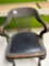 antique oak jurors chair