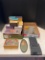 Mini Storage boxes with crafting items plus metal signs mother picture
