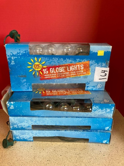 4 boxes of 15 globe lights
