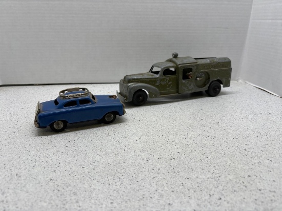 Hubley Bell telephone metal truck Japanese tin airport friction car