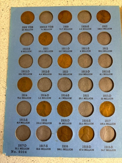 Lincoln head cent book 1909 to 1940