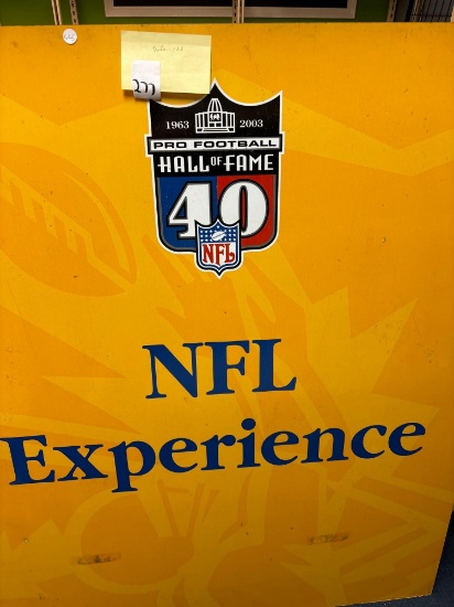 Pro football Hall of Fame 40th anniversary sign