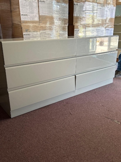 contemporary modern formica 6 drawer