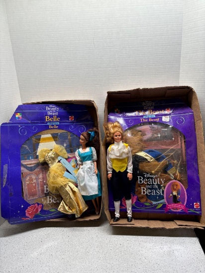 Beauty and the beast dolls Belle and The Beast