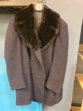 Men?s fur collar double breasted wool coat from O?Neil Akron