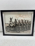 Photo mounted motorcycle Calvary with rifles Marx brothers print Catawba photo