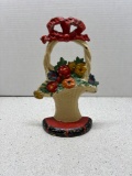 Hubley cast-iron flower basket doorstop 11 inches tall