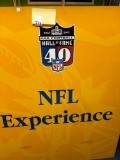 Pro football Hall of Fame 40th anniversary sign
