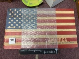 three America my sweet home wooden signs, and instead of complaining I just wine
