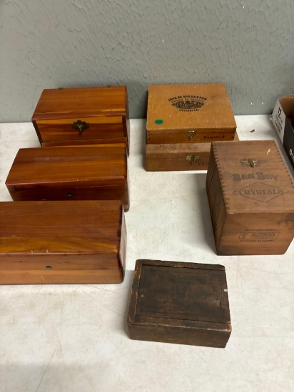 vintage wooden boxes lane and other