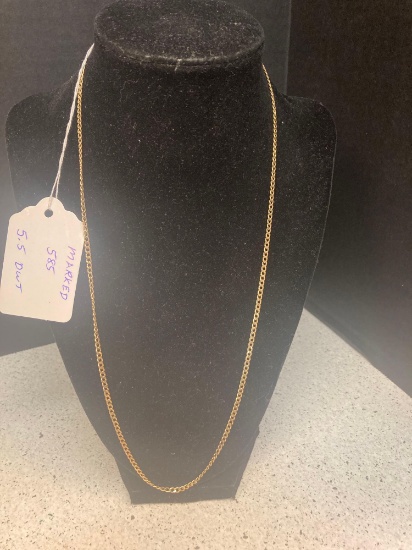 Gold chain necklace marked 585