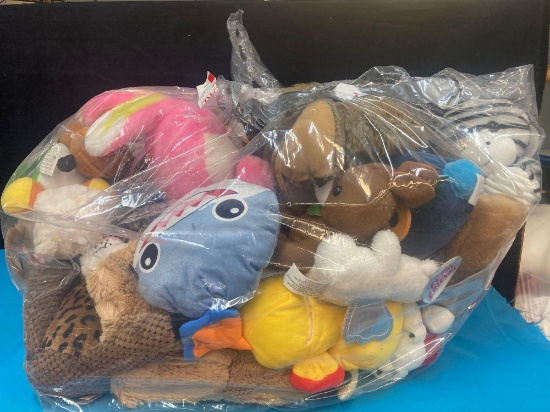 bag of small plush stuffed animals toys