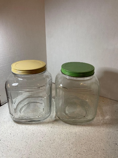 two vintage Hoosier cookie jars