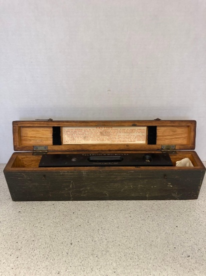 Vintage LS Startett co master precision level in wood box