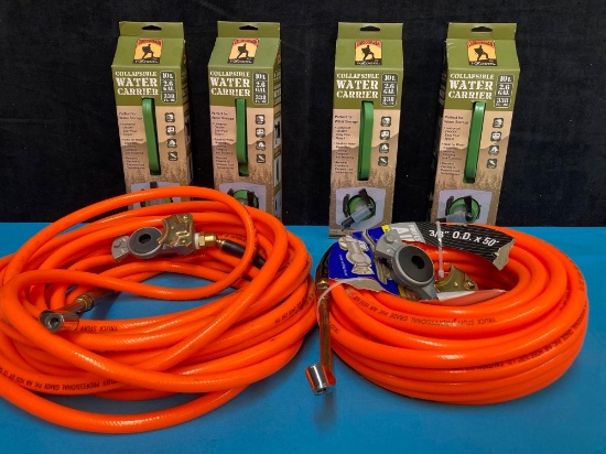 Collapsible water carriers and air hoses