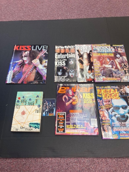 KISS lot magazines card book