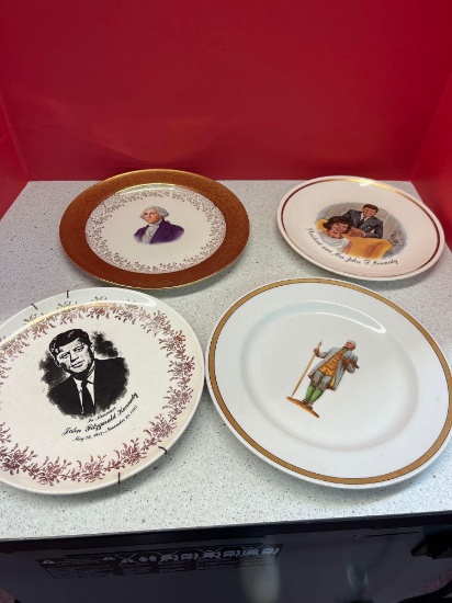 7 vintage Presidential collector plates