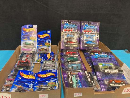 Hot wheels and muscle machines, diecast cars, new old stock