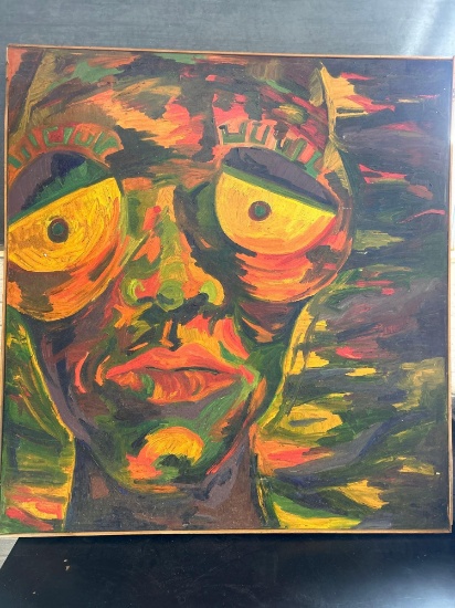 LG abstract original oil painting face 48 by 52 inches