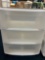 2 plastics storage bins cabinets on wheels