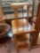 Side table with plate and folding end table with wheels
