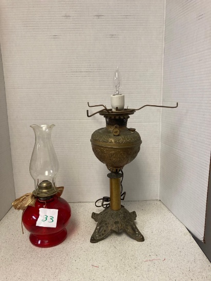 Brass lamp and kerosene lamp