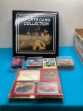 Sports card collection in notebook, also, Elvis The Simpsons, the hobbit and Corvette, collector