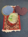 Chair pads and a rug
