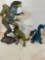 Godzilla, two headed dragon and dinosaur toys