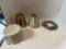 antique lampshades and multicolor glass decoration