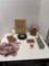 Vintage wallets, Davy Crockett, and Gene Autry Sugardale watch in box, copper watering can, more