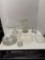 Clear glass lot, cake plate needs repaired is in two pieces
