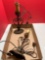 Fancy wrought Iron mantel sconces 15in tall
