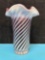Fenton purple plum twist vase & hobnail bowl