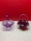 2 Fenton purple glass baskets