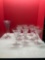 Rare Steuben Su-Noke vase and set of 10 Duncan goblets
