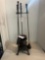 vintage cast iron pot belly stove fireplace set