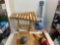 Blue Mahalo ukulele, two maracas, and bamboo percussion