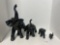 4 Metal elephants graduated sizes