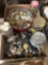 Red tea co figurines and button collection