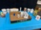 Blue onion, ceramic set spice holders and other porcelain ceramic items