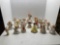 Ceramic figurines, including a head vase