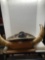 Mounted horns and a sombrero