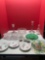 Clear, glass, bowls, candle, sticks, and more