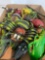 Lot of plastic and rubber insects, frogs and reptile toys